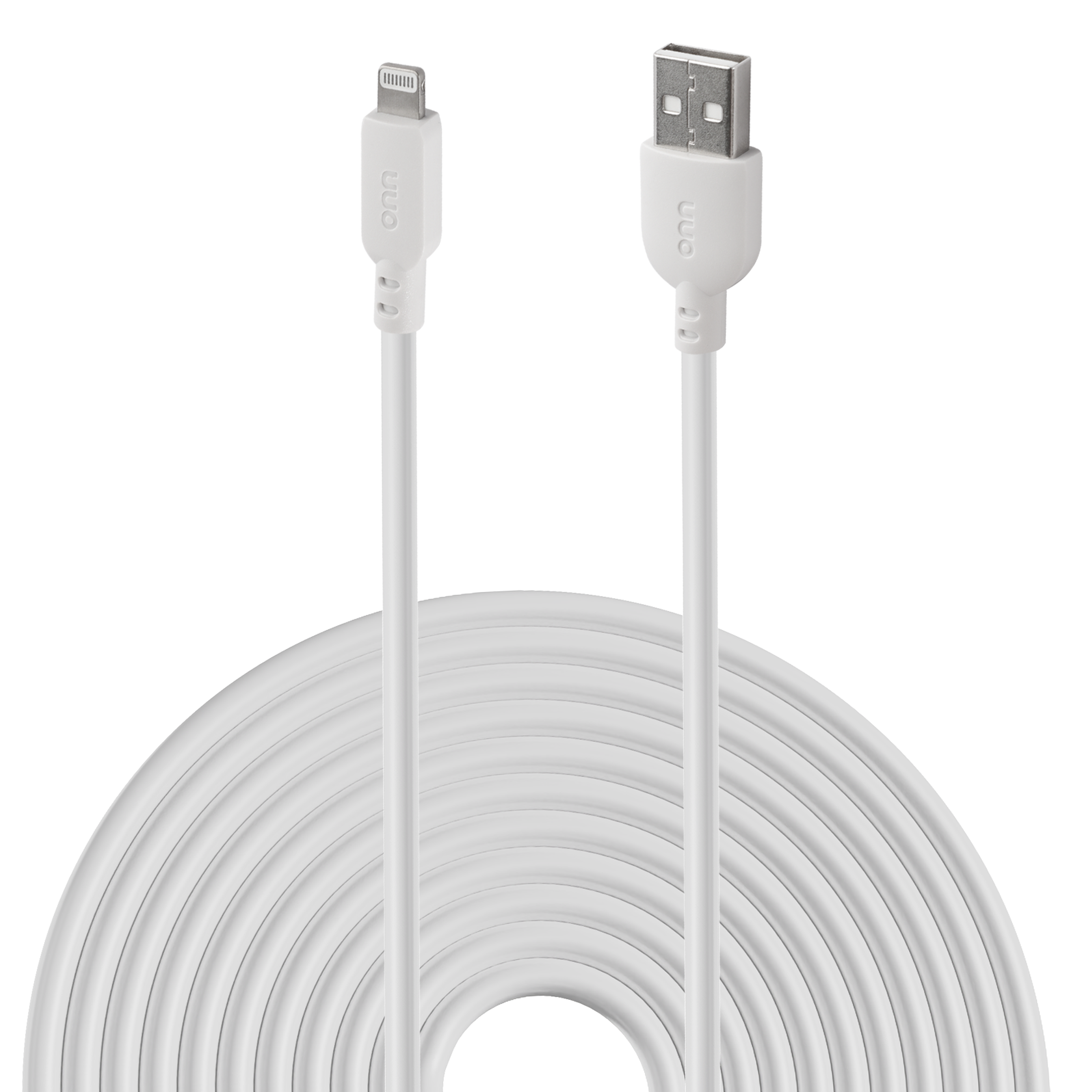 onn 10-Foot Lightning to USB Cable, White photo 5