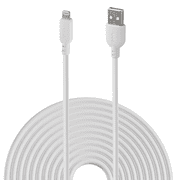 onn 10-Foot Lightning to USB Charging Cable – White