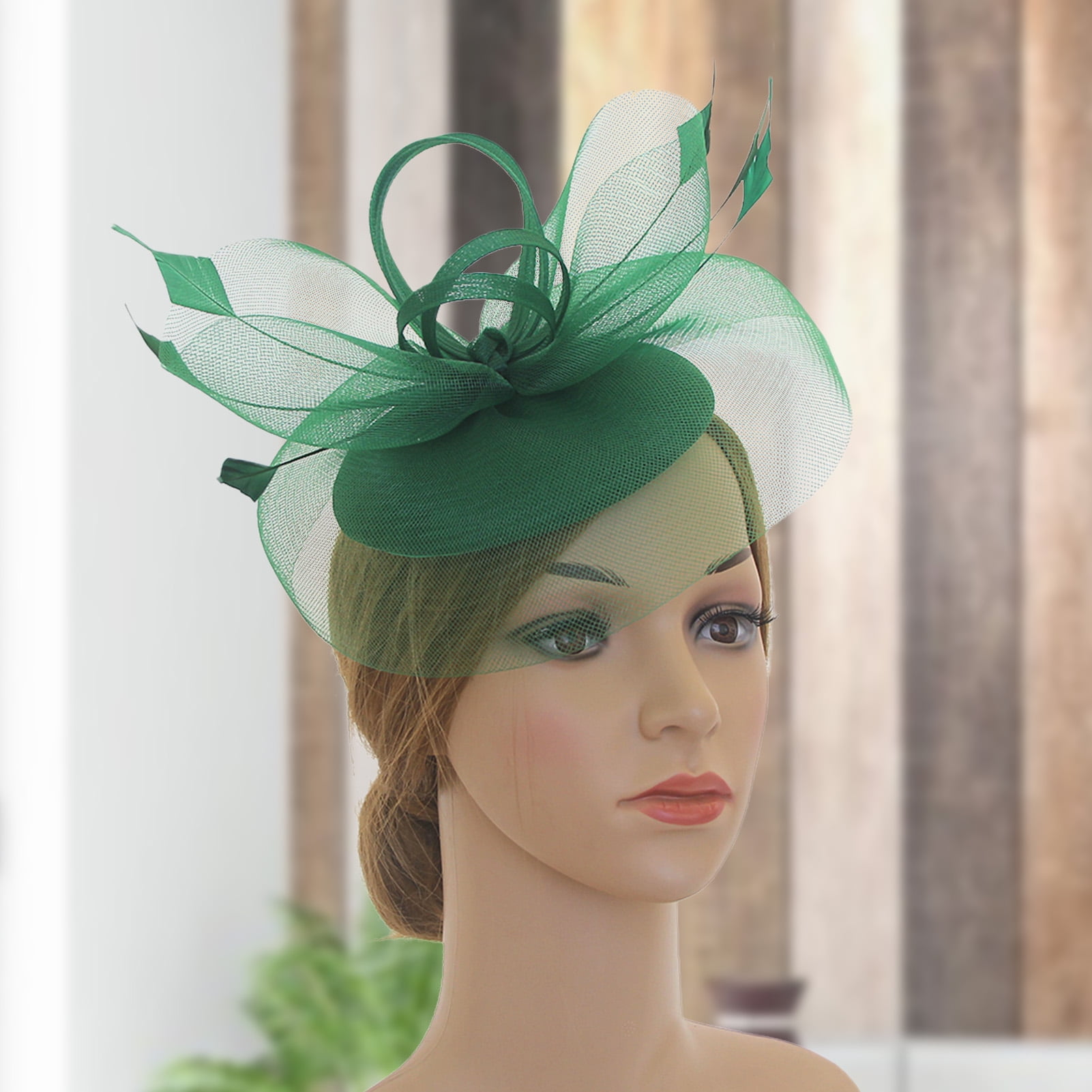9169 Fascinators Hat Tea Party Headwear Ribbons Feathers On A Headband And Tea Party Fascinator Pillbox Hat Feather Headband for  main image 2