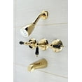 thumbnail image 2 of Kingston Brass KB232AKL Duchess Three-Handle Tub and Shower Faucet, Polished Brass, 2 of 3