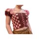 thumbnail image 1 of Sunloudy Tops cortos para mujer, cuello cuadrado, manga corta, contraste de color, estampado a cuadros, suéter, camisa de punto para damas jóvenes Sunloudy  S M L, 1 of 7