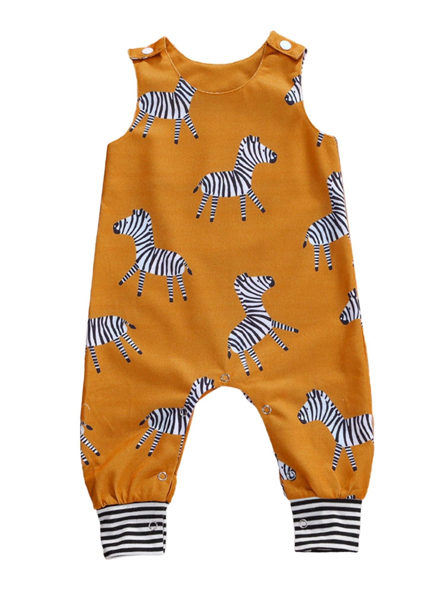 Zebra Feed Me Summer Baby Sleeveless Romper One-Piece Bodysuit Jumpsuit Outfits
