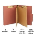 thumbnail image 2 of Staples 60% Recycled Pressboard Classification Folder 2-Divider 2.5" Expansion Letter Size Brick Red, 2 of 4