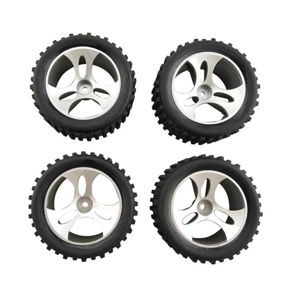 1:10 Scale RC Car Wheels with High-Grip Off-Road Tires for Sand, Grass, and Mud Terrain