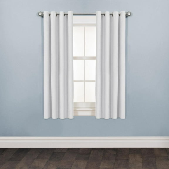 Panneau de rideaux de fenêtre en fausse daim de 63" en fausse draperie, panneau blanc