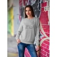 thumbnail image 2 of Dog And Cat In Line Art Sweatshirt Women -Image by Shutterstock, Female Small, 2 of 4