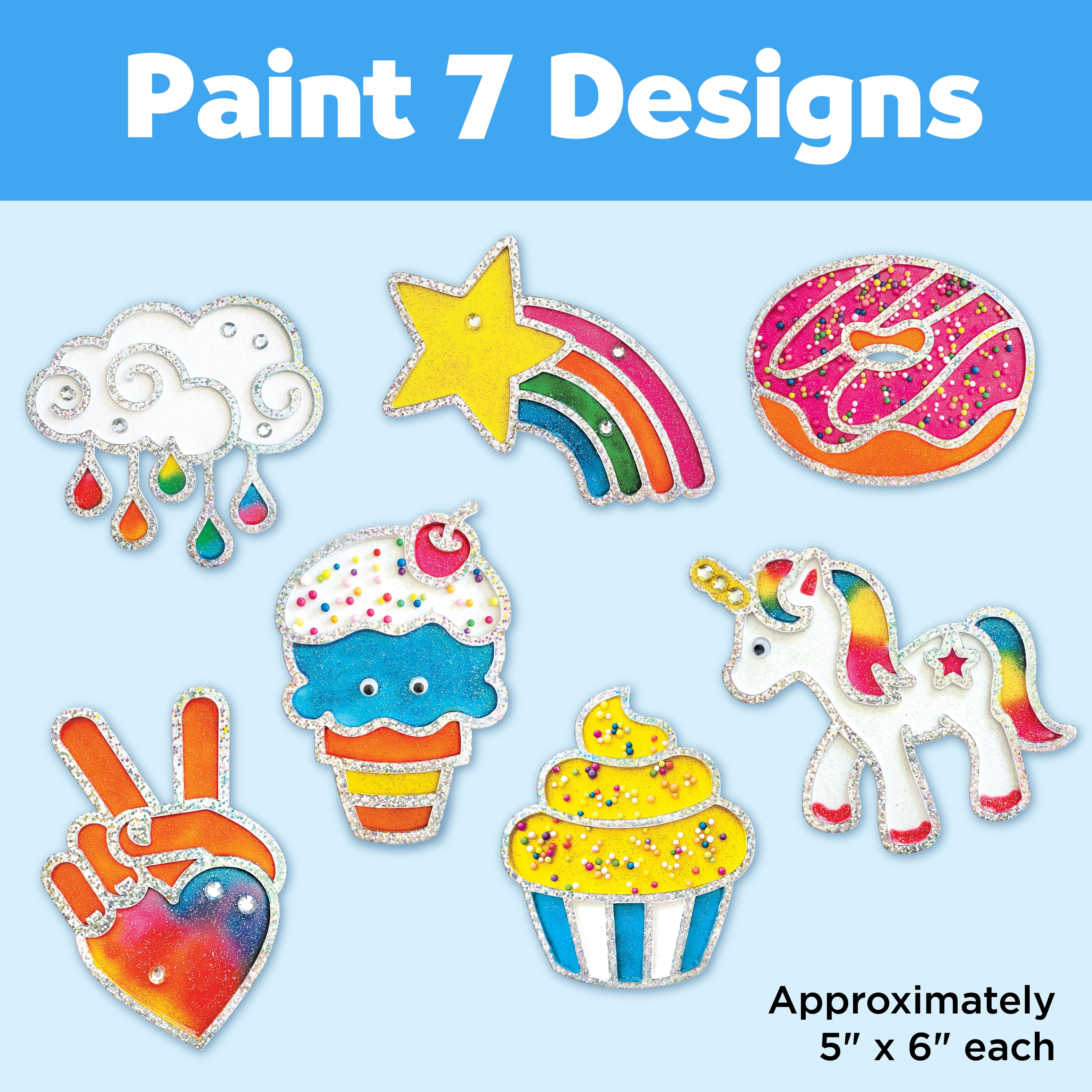 Creativity for Kids Easy Sparkle Window Art- Child, Beginner Craft Kit for Boys and Girls