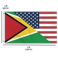 thumbnail image 2 of 3×5 FT Guyana USA Flag, Large 150D America Guyanese Outdoor Banner,Double Side Printing Decor For Patio Garden With Brass Gromment, 2 of 5