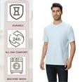 thumbnail image 6 of Zfeel High Performance Pure Dry Fit Poly Shirt 100% Polyster Crewneck Tee Shirts for Men (White, 2XL), 6 of 8