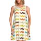 thumbnail image 1 of Balery Colorful Mustache Vestidos de verano para mujer con estampado: vestido holgado sin mangas, vestido playero informal y cómodo para días calurosos., 1 of 7