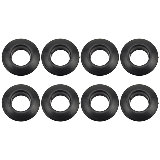 CRAFTHROU 2 Sets of 8Pcs Black Plastic Round Kayak Drop Ring for Drip Prevention Paddle Accessory