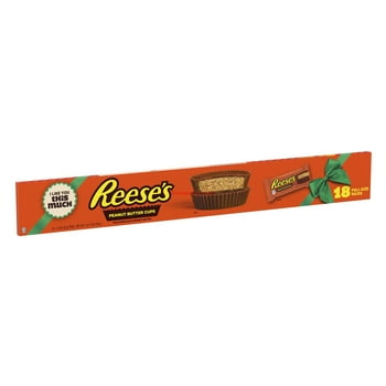 REESE'S, Milk Chocolate Peanut Butter Cups Christmas Candy, 1.5 oz 18 Pieces