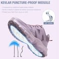 thumbnail image 3 of SKIUHS Women’s Steel Toe Work Shoes, Puncture Resistant Lightweight Safety Sneakers, Breathable Lace-Up Non Slip Work Shoes, All Purple, 3 of 7