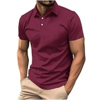 XuJwPNcy Mens Muscle Shirts Short Sleeve Slim Fit Golf Casual Collared Tops Solid Color Workout T Shirts for Summer