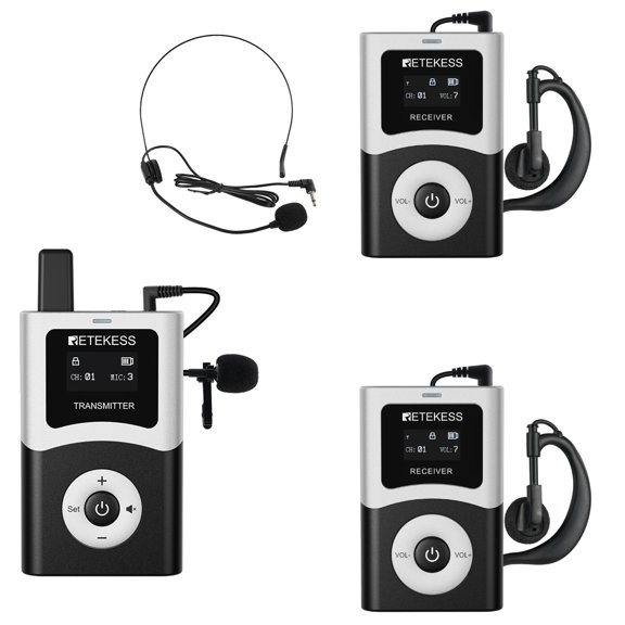 Sistema de guía turístico Retekess T130U (T130 de cuarta generación) con micrófono y altavoz