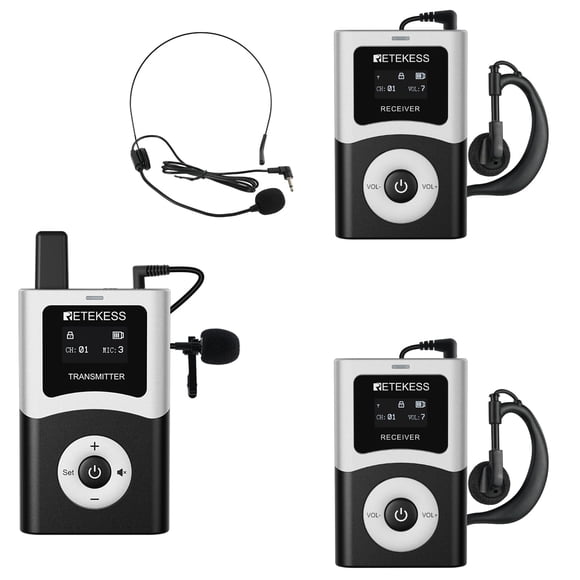 Sistema de guía turístico Retekess T130U (T130 de cuarta generación) con micrófono y altavoz