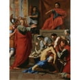 thumbnail image 2 of Eustache Le Sueur 19x24 Black Ornate Framed Double Matted Museum Art Print Titled: Saint Paul Exorcizing a Possessed Man, 2 of 5