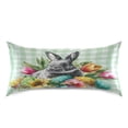 thumbnail image 2 of Satin Pillowcase Home Luxury Envelope Pillowcases Soft And Smooth Bunny with Tulips & Abstract Colorful Eggs, 2 of 6
