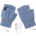 thumbnail image 1 of Glisme Gants d'Hiver Gants Chauffants Réchauffeur Extérieur Rechargeable Batterie Li-ion Bleu Clair, 1 of 6