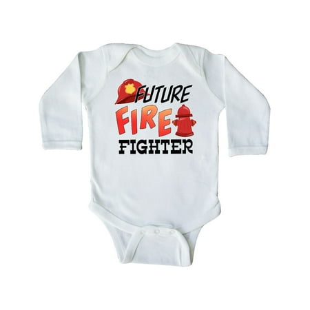 

Inktastic Future Fire Fighter Gift Baby Boy or Baby Girl Long Sleeve Bodysuit