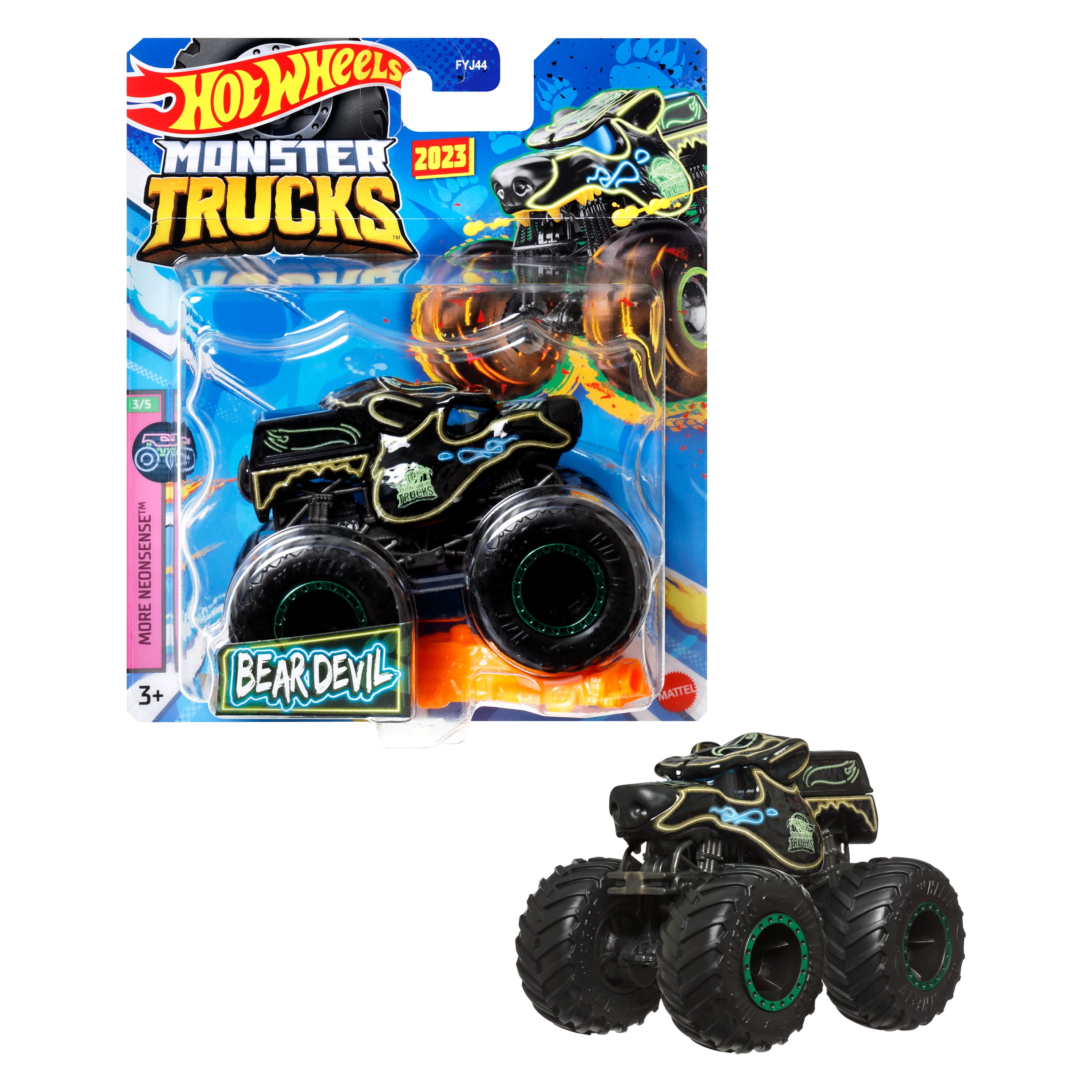 Hot Wheels Monster Trucks 1:64 Scale Die-cast Vehicles - Styles May Vary, Ages 3+