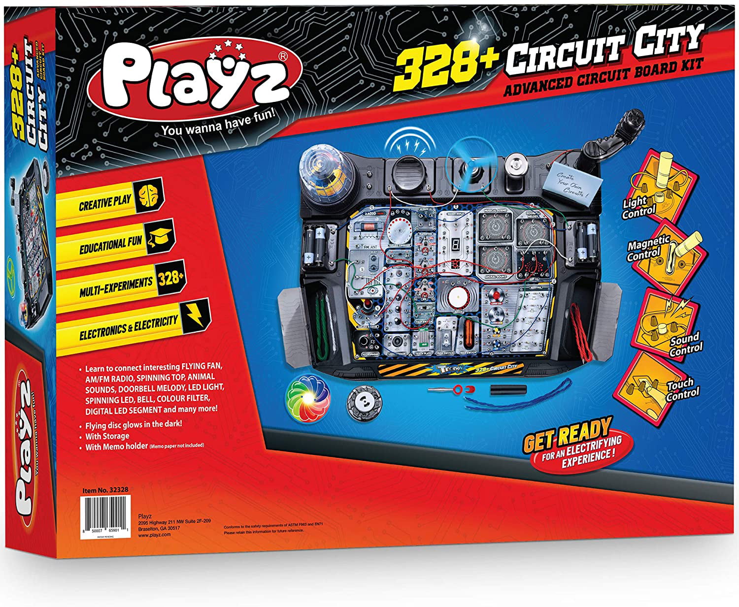 Playz Electrical Circuit Board Engineering Kit for Kids with 25 STEM Projects T