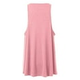 thumbnail image 6 of MIXUE Boho Tops For Women Summer Solid Color Round Neck Sleeveless Sports Yoga Vest Pullover Shirts For Women T Shirts Sportswear,Pink,L, 6 of 7
