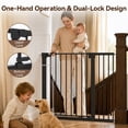 thumbnail image 2 of Baby Safety Gate, 36" Tall, 29.5-43.3" for Stairs and Doorway, Pet Gate for Ages 6 to 36 Months,Black, 2 of 9