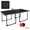 6FT-Black Table, variant on HooKung 6ft Foldable Table Tennis Table Set, Mid-Size Ping Pong Table Portable Table Tennis Game Set with Accessories