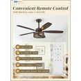 thumbnail image 4 of Zardon 52 inch Ceiling Fan with Light and Remote Control, Brown Finish, Quiet 6-Speed DC Motor, Reversible Blades for Indoor, 4 of 8