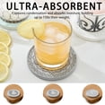 thumbnail image 2 of Absorbent Stone Set of 4 – Edged, Grooved, Quick-Drying Natural Diatomaceous Earth - Decor Drink Coaster for Tabletop Protection - Thirsty Stone Round 4 Inches in 4 Colors – Gift, 2 of 4