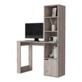 thumbnail image 3 of Engineered Wood Desk with Bookcase | Small-Room Solution for Organizing Office Supplies, 3 of 6