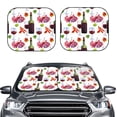thumbnail image 2 of Windshield Sun Shade, Wine Print No.J91 Foldable Car Sun Shade Windshield For Front, 2 Pieces, 2 of 4