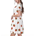 thumbnail image 2 of Lsque Hand Drawn Strawberry Print Women's Casual Dress T-Shirt Summer Short Sleeve Scoop Neck Swing Dresses, 2 of 6