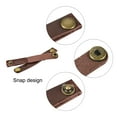 thumbnail image 4 of Leather Cable Straps Cable Ties, Cord Organizer, Portable Cable Management, Brown/Golden, Pack of 20, 4 of 6