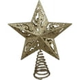 thumbnail image 6 of Kurt Adler 8-Inch Gold Glittered 5-Point Star Christmas Tree Topper, 6 of 7