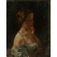 thumbnail image 3 of Stanisław Chlebowski 20x24 Black Modern Framed Museum Art Print Titled - Study of a Young Woman, 3 of 5