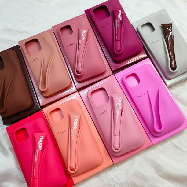 Silicone Full-Body Lazy Lip Gloss Holder Phone Case for iPhone 16