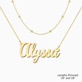 thumbnail image 1 of Personalized Name Necklace Layering Set with Ball Station Chain, 1 of 8