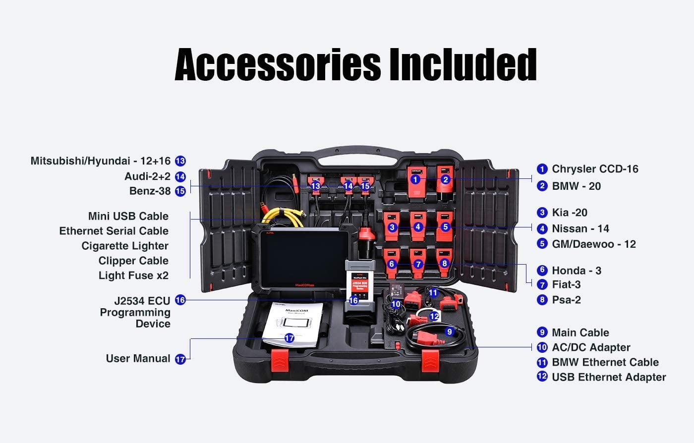 Programming for Benz/&BMW and Video Inspection Autel MaxiCOM MK908P Diagnostic Scanner with MaxiVideo Scope MV108 Including ECU Coding