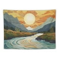 thumbnail image 5 of Shiartex Bohemian Abstract Mountain Wall Hanging Tapestry Boho Sun Mid Century River Aesthetic Minimalist Rainbow Vintage Modern 70s Bedroom Dorm Living Room Wall Art Home Decor Painting, 5 of 6