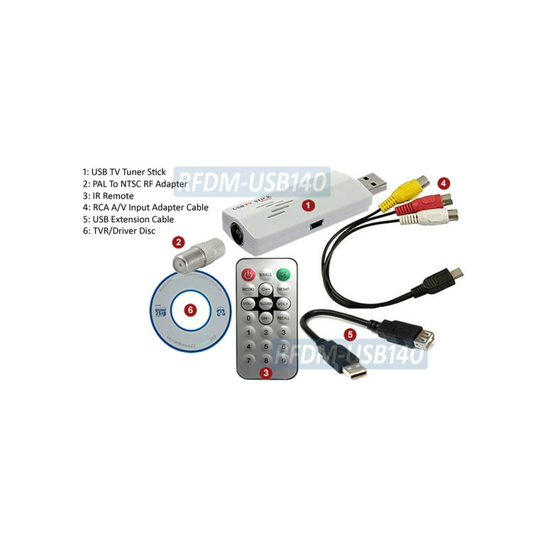 Bering strædet Taxpayer Cataract Universal Analog USB TV Stick DVR Recorder For CATV Satellite Media Players  - Walmart.com