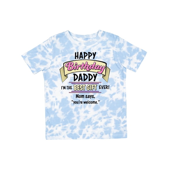 Inktastic Happy Birthday, Daddy- Best Ever in Pink Boys or Girls Toddler T-Shirt