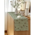 thumbnail image 5 of Table Runner 108 Inches Long for Kitchen Dining, Sage Green Floral Dresser Scarf Farmhouse, Dining Table Decorations for Wedding/Parties, Vintage Spring Botanical Flowers 13 x 108 In, 5 of 8