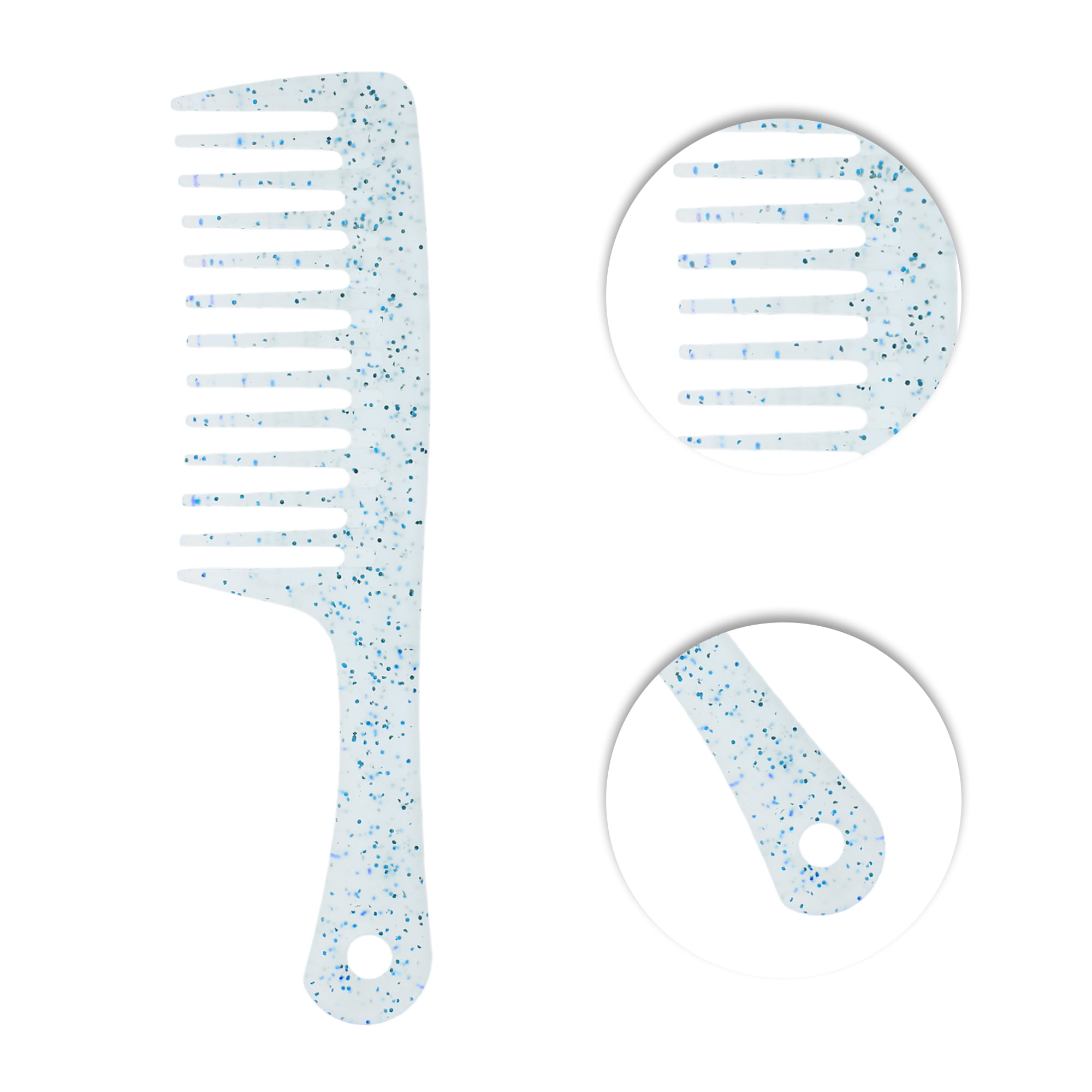Unique Bargains 1 Pc Anti-Static Wide Tooth Comb for Curly Thin Hair Types Blue