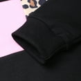 thumbnail image 6 of Toddler Girls 2 Piece Cute Outfits Set Leopard Pink Color Block Crewneck Sweatshirt with Jogger Pants Kids Clothing Set 3-4 T, 6 of 7