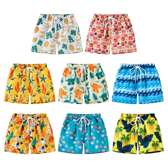Little Boys Girls Quick Dry Beach Board Shorts Kids Swim Trunk Swimsuit Beach Shorts Swim Trunk for Boys Girls 2-9Y