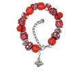 thumbnail image 2 of Delight Jewelry Silvertone Sailboat Red Paw Print Bead Bracelet, 7"+2", 2 of 4
