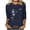 Navy, variant on Brilliant Women Tops Women's Printing Loose T-Shirt Mid-length 3/4 Sleeves Blouse Round Neck Casual Tops clearance clothes under $10.00