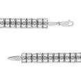 thumbnail image 5 of .925 Sterling Silver Rose Cut Diamond Double Link 7" Inch Tennis Bracelet (I-J Color, I3 Clarity) - Choice of Carat Weight and Metal Color, 5 of 7